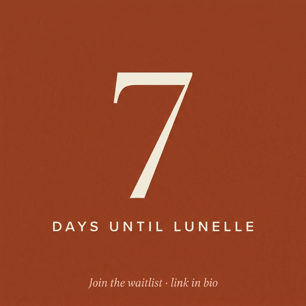 Lunelle Instagram post · 1:1 · Launch week (Oct 28)
